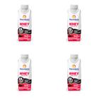 Kit 4 Und Bebida Láctea Piracanjuba Whey No Lac Frutas Vermelhas 250ml