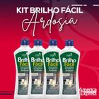 Kit 4 Und Cera Líquida Brilho Fácil Ardosia 750ml - Brilho Facil