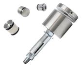 Kit 4 Unidades Boton Prolongador Inox Suportes Vidros Painel - AGS