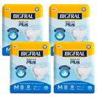 Kit 4 unidades - Fralda Geriátrica Bigfral Regular Plus Tamanho M 8 Unidades