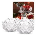 Kit 4 Unidades Tigela Bowl De Cristal Lyor Deli Diamond Lyor