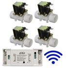 Kit 4 válvula solenoide 220v 3/4 + sistema wifi alexa google