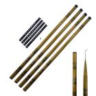 Kit 4 Vara de Mão Bambu 2,7 Telescópica 60% Carbono Modelo Bamboo