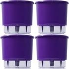 Kit 4 Vasos Raiz Autoirrigável 16X14 Roxo - Cultivar Plantar