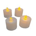 Kit 4 Velas Eletrônica Decorativa Led Amarela - Centercoisas