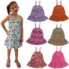 Kit 4 Vestidos de Alcinha Infantil Roupa Menina Verão Estampado Sortidos