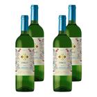 Kit 4 Vinhos Santa Villa Único Moscato Branco Chile 750ml