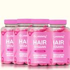 Kit 4 Vitamina Hair cabelos e unhas Gummmy 60 Gomas 720g sabor Tutti-Frutti