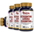 Kit 4 Vitamina Original Astaxantina Zeaxantina Luteína 120 cápsulas Original p/ Visão Sem Sabor 12g