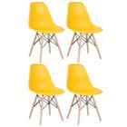 KIT - 4 x cadeiras Charles Eames Eiffel DSW - Base de madeira clara