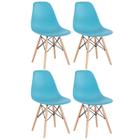 KIT - 4 x cadeiras Charles Eames Eiffel DSW - Base de madeira clara