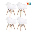 KIT - 4 x cadeiras Eames Junior com apoio de braços - Infantil
