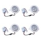 Kit 4 x Spot led 3W 12V 24V branco frio para motor home