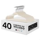 Kit 40 Cabide Infantil Veludo Slim Antideslizante Ultrafino