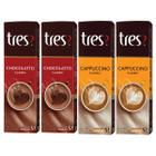 Kit 40 Capsulas Chocolate Cappuccino Cafeteira Tres Corações - Três Corações