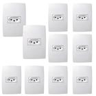 Kit 40 Conjunto Tomada 20a 2p+t 4x2 Branca 615081bc Pial Plus+