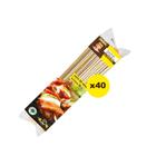 Kit 40 Espetos de Madeira de 25cm para Alimentos Grelhados 50un - Gina