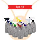 Kit 40 Pulverizador Frasco 500 Ml Gatilho Borrifador Spray