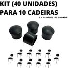 Kit 40 Sapata Ponteira Protetor Borracha 10 Cadeiras 1,9cm 3/4 Pol