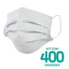 Kit 400 Máscaras Descartáveis Adulto Tripla Camada Cor Branco - Mundial Fenix