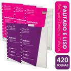 KIT 420 Folhas 200x275mm Refil Pautado e Liso Compatível Caderno 11 Discos Tipo Inteligente Grande