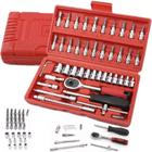 Kit 46 Chave Catraca Jogo De Soquetes Allen Torx Ferramentas