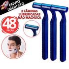 Kit 48 Barbeador Aparelho De Barbear 2 Lâminas Lubrificadas Para Homem ou Mulher Não Machuca - HM