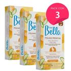 Kit 48 Folhas Prontas Para Depilação Facial Mel e Aloe Vera Depil Bella 3cx 16un