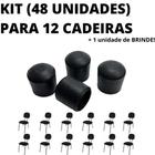 Kit 48 Unidades Sapata Ponteira Protetor 12 Cadeiras 2,2 cm 7/8 Pol