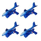 Kit 4x Brinquedo Lançador de Avião Luminoso Azul - AP TOYS