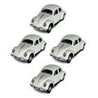 Kit 4x Carrinho de Coleção Fusca Branco - AP TOYS