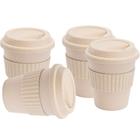 Kit 4x Copo Fibra de Bambu 380ml Nature Eco TopGet Natural