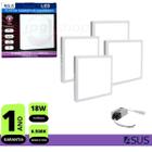 Kit 4X Plafon Painel Led Sobrepor 18W Branco Frio Quadrado