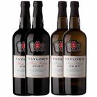 Kit 4x Vinho do Porto Taylor's White Fine + Ruby 750ml