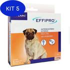 Kit 5 Antipulgas e Carrapatos para Cães 2 até 10 kg Effipro