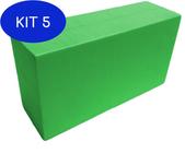 Kit 5 Bloco De Yoga Pilates 23X13X7Cm - Verde Am