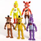 Kit 6 Bonecos Animatronics Five Nights At Freddy's Nightmare no