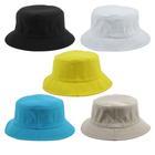 Kit 5 Bucket Hat Liso Preto, Branco, Amarelo, Azul E Bege