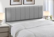 Kit 5 Cabeceiras Painel Modular Cama Box Solteiro Linho Cinza Madelina Decor