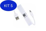 Kit 5 Cabo Carregador Micro Usb Turbo Para Samsung J5 J7 J7