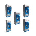 Kit 5 Cabos USB V8 Kingo Preto 2m 2.1A para Galaxy J2 Core