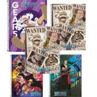 Kit 5 Caderno Brochurão One Piece + 1 Desenho 80 Folhas Tilibra