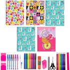 Kit 5 Caderno Tilibra Arame Capa Dura 80 Folhas Com 40 Itens