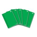 Kit 5 Cadernos Brochura Verde 96 Folhas Grande 200x275mm Material Escolar Faculdade Resistente - KAZ