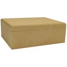 Kit 5 Caixa Com Dobradiça e 12 Divisoria Multiuso 30x24x11 Mdf Madeira