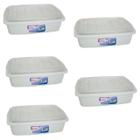 Kit 5 Caixa Organizadora Container 5 L C/Tampa 34x24x11Cm - Arqplast