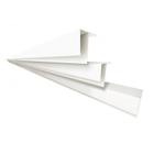 Kit 5 Caixas com 45 M Perfil F Polifort 8mm X 3cm X 3,00m (barra) Branco Neve