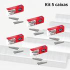 kit 5 Caixas de Grampo 26/6 Galvanizado C/5.000 Un Frama