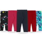 kit 5 Calça leggings infantil para crianças em cotton tamanhos 1 ao 8 Anos