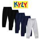 Kit 5 Calças De Moletom Juvenil Com Punho Tam 10 á 16 - Kyly